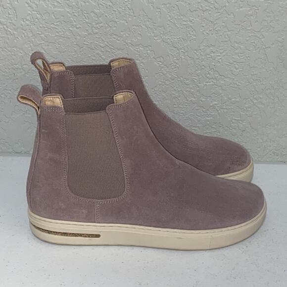 Birkenstock Chelsea Boots Booties Womens Sz 39 (8.5) Light Purple Lavender Suede - Picture 1 of 9